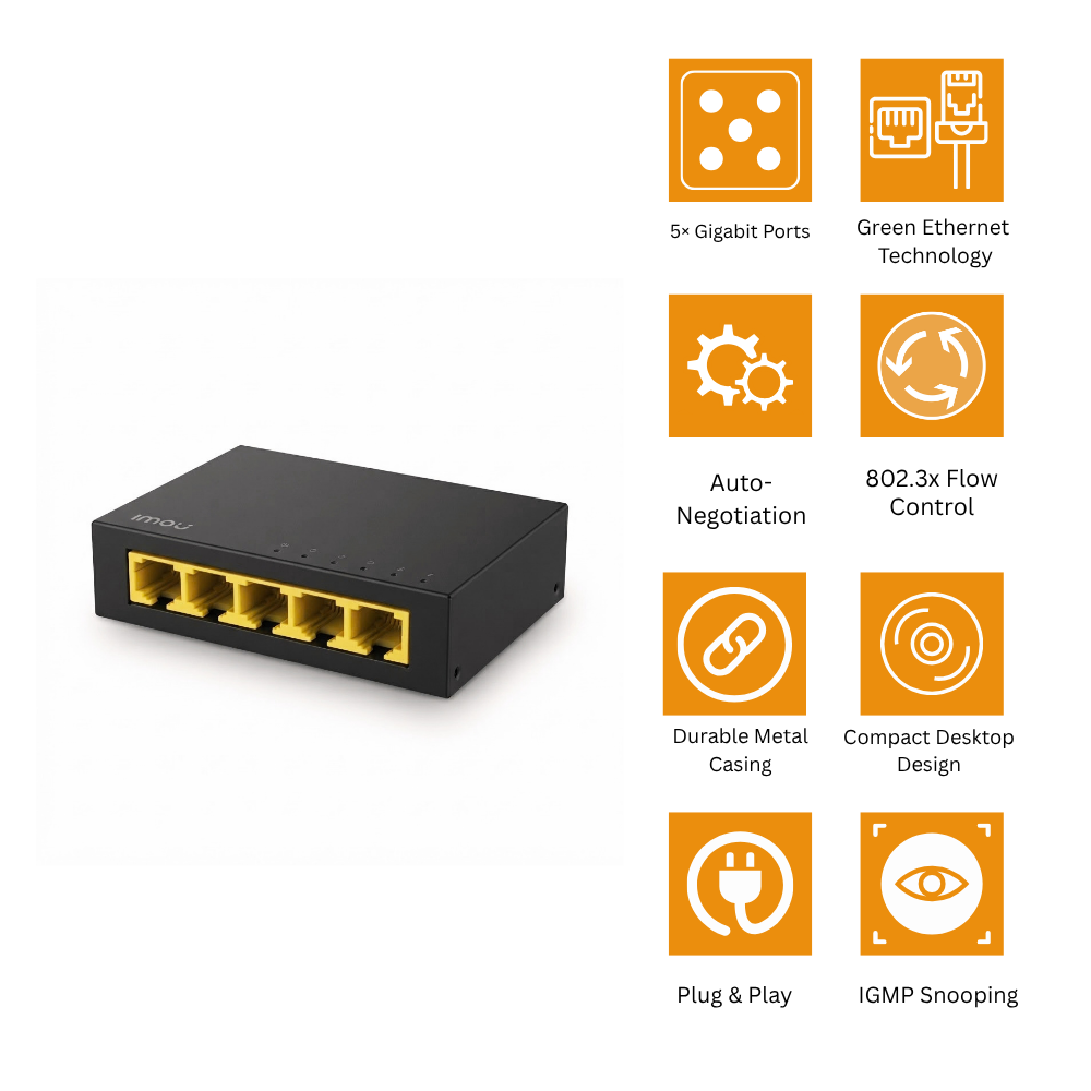 IMOU SG105 5-Port Gigabit Ethernet Switch (3/3)