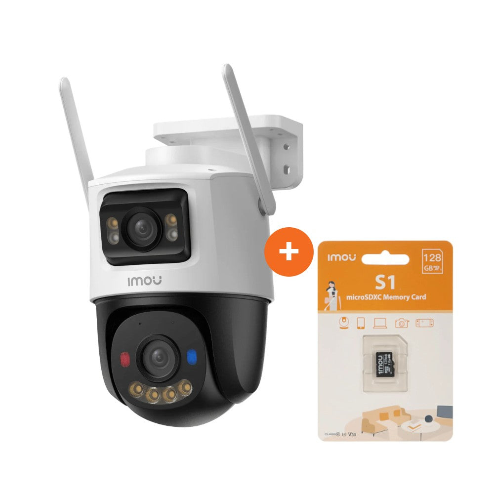 IMOU Cruiser Dual 2 Pro 4+4MP outdoor camera with 128GB SD card