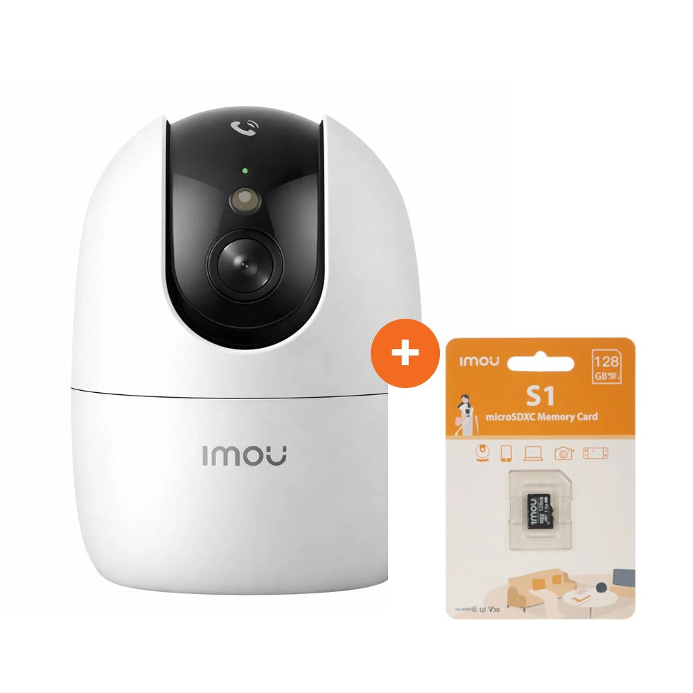 IMOU Ranger 2 Pro 4K 8MP indoor camera with 128GB SD card