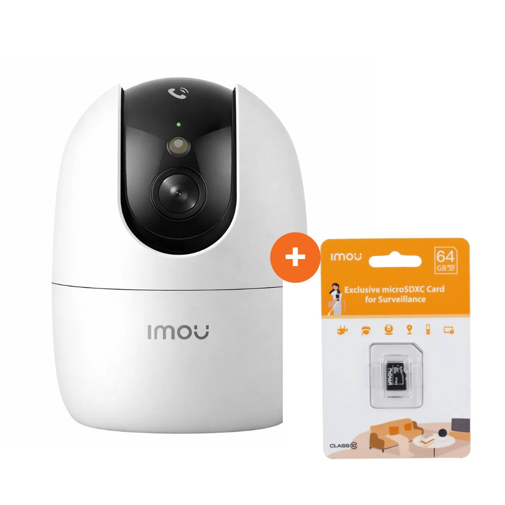 IMOU Ranger 2 Pro 4K 8MP indoor camera with 64GB SD card